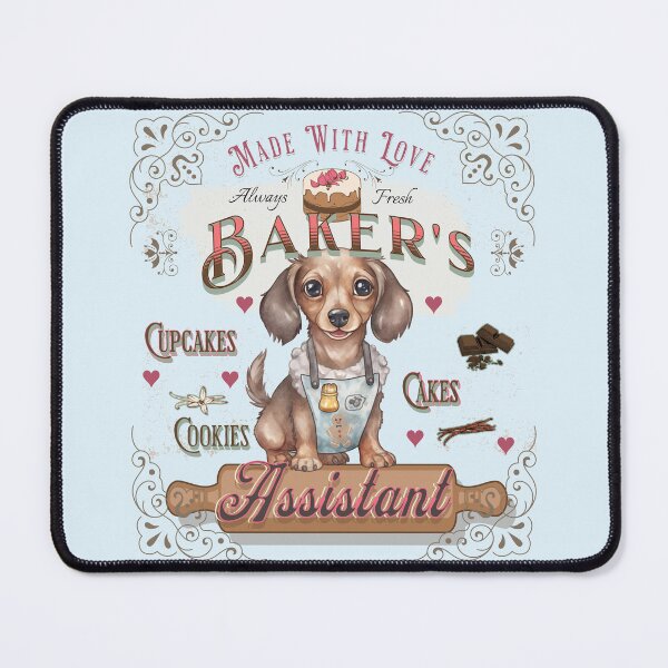 Item preview, Dog dachshund Baker's Assistant - Baking Buddy designed and sold by PositiveIdeas.