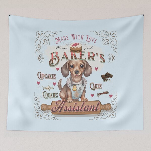 Item preview, Dog dachshund Baker's Assistant - Baking Buddy designed and sold by PositiveIdeas.