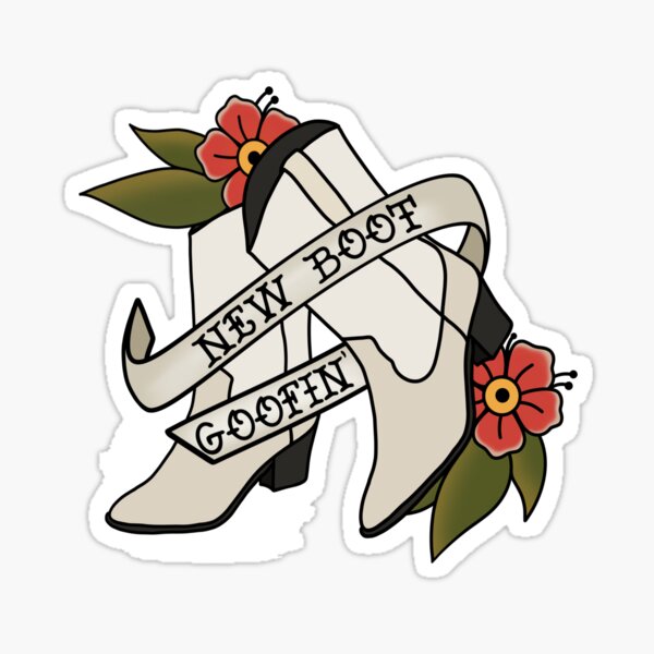 Item preview, New Boot Goofin - American Traditional - Transparent background  designed and sold by HaleighMade.
