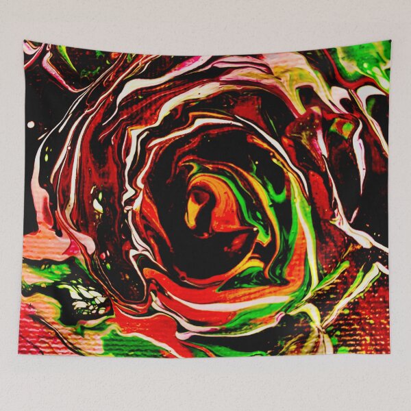 Item preview, Colorful rose acrylic pour art designed and sold by baksuart.