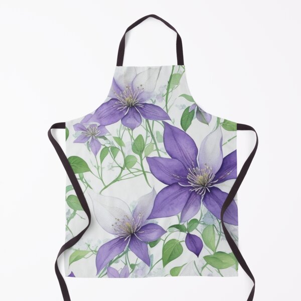Item preview, Purple Clematis Flowers - Beautiful Floral Wall Art Print. designed and sold by Vlad-Nik001.