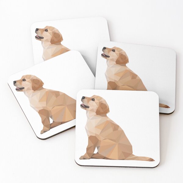 Item preview, Geometric Puppy Golden Retriever Dog Lovely Cute Animal Polygonal Shape  designed and sold by foxynatic.