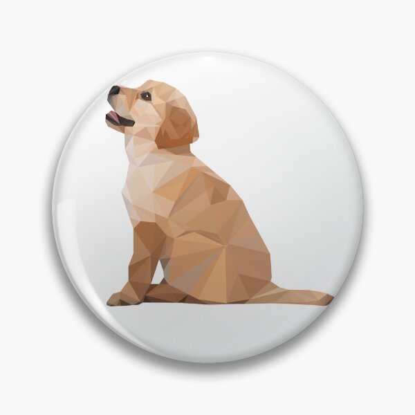 Item preview, Geometric Puppy Golden Retriever Dog Lovely Cute Animal Polygonal Shape  designed and sold by foxynatic.