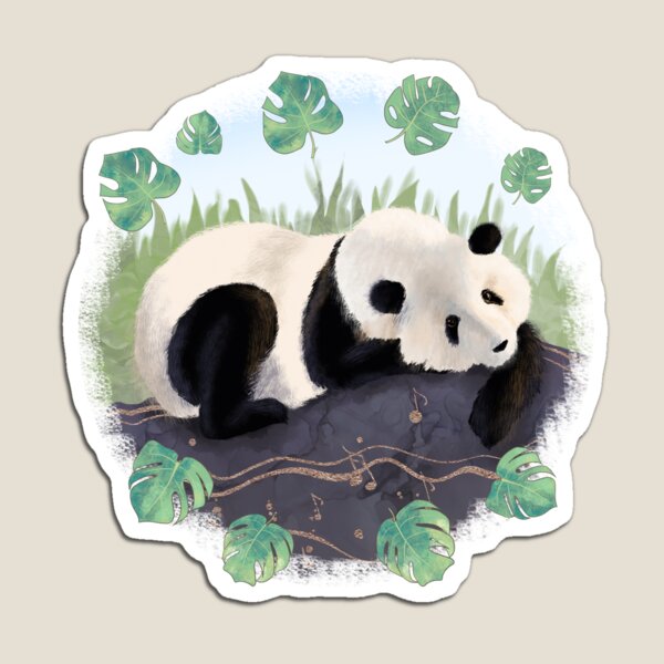 The Giant Panda Humming a Song Throw Pillow