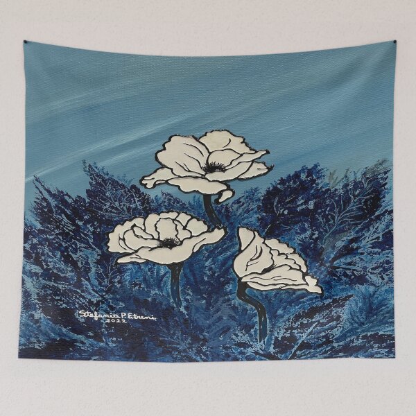 Item preview, White Poppies  designed and sold by Stefania Pellegrino Etreni ArtDesigns.