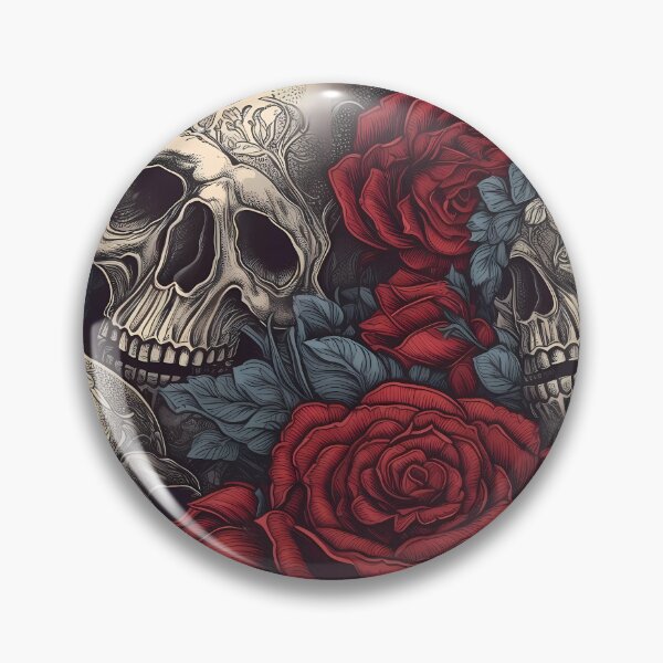 Item preview, Skulls and Red Roses designed and sold by Michele Bergh.