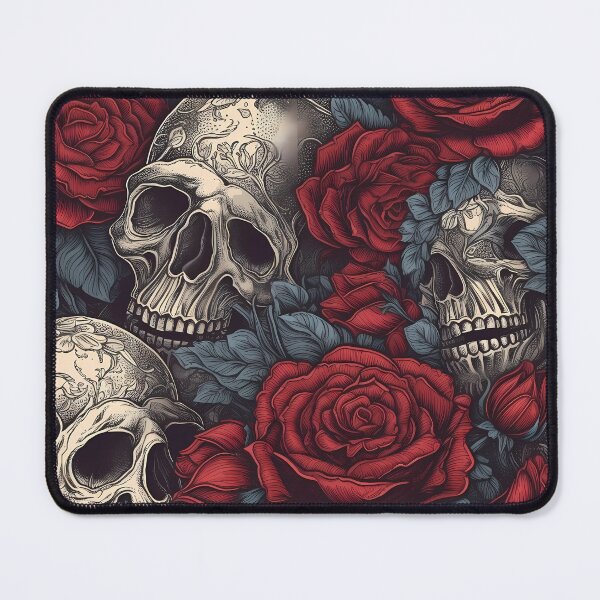 Item preview, Skulls and Red Roses designed and sold by Michele Bergh.