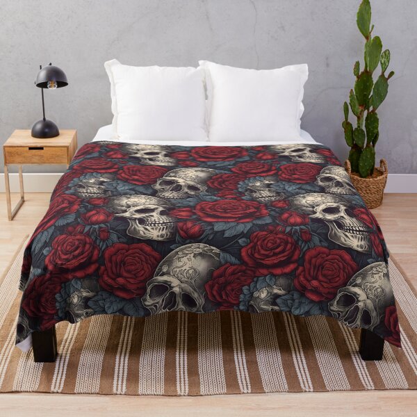 Item preview, Skulls and Red Roses designed and sold by Michele Bergh.
