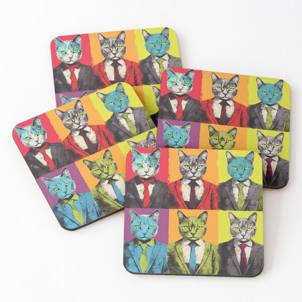 Item preview, Cats in costume pop art Cats in suit designed and sold by MDCGraphics.