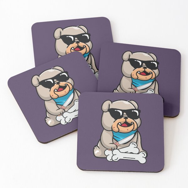 Item preview, Funny bulldog eating bones with a knife designed and sold by Donutlovers.