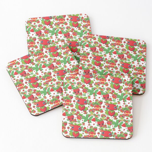 Item preview, Strawberry Frogs Pattern designed and sold by PatternBestFan.