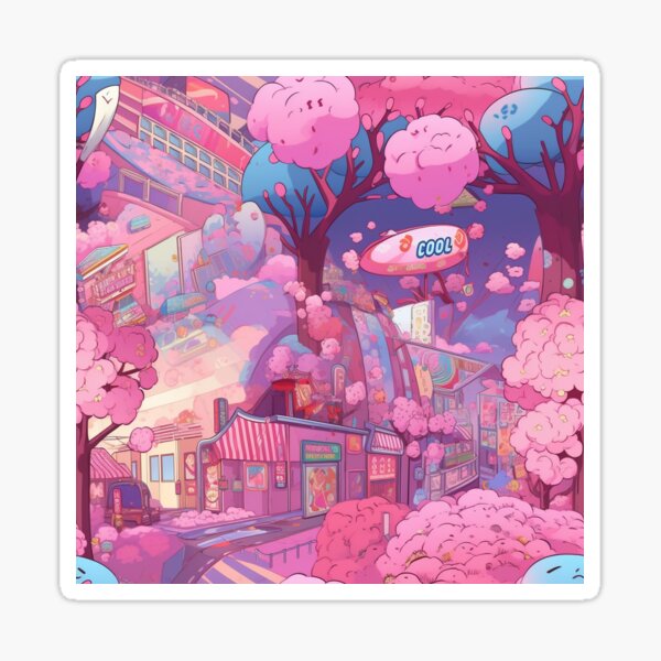 Vista previa del artículo con la obra «harajuku kawaii», diseñado y vendido por Design Depot.