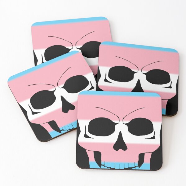 Item preview, Transgender Pride Colors Skull Gothic designed and sold by TheirChoice.
