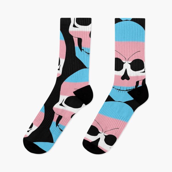 Item preview, Transgender Pride Colors Skull Gothic designed and sold by TheirChoice.