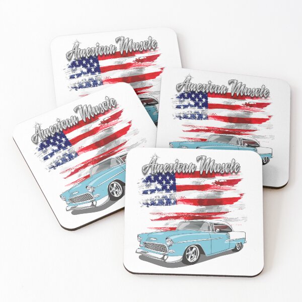 Item preview, 1955 Skyline Blue and White Chevy Bel Air Garage Built Print designed and sold by RPM-ART.