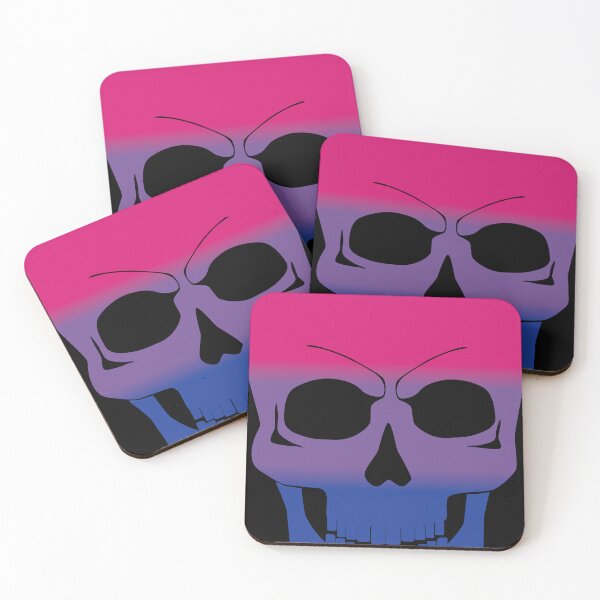 Item preview, Bisexual Pride Colors Skull Goth designed and sold by TheirChoice.