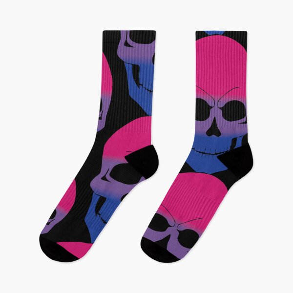 Item preview, Bisexual Pride Colors Skull Goth designed and sold by TheirChoice.