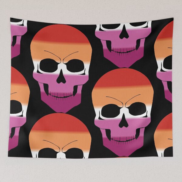 Item preview, Gothic Lesbian Pride Colors Skull designed and sold by TheirChoice.