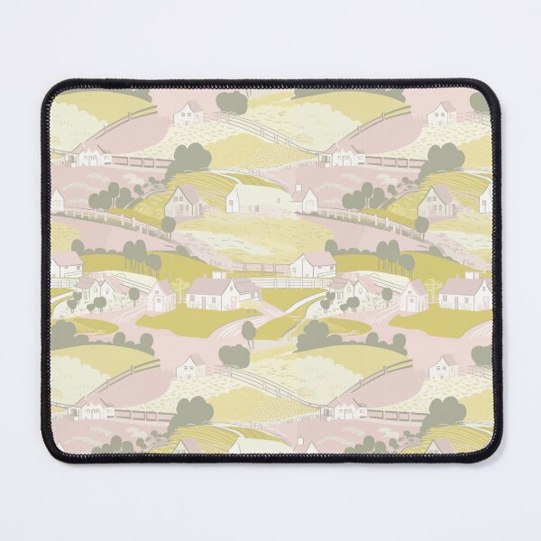 Item preview, Rolling hills pink yellow and green hilly landscape pattern designed and sold by Kentala.