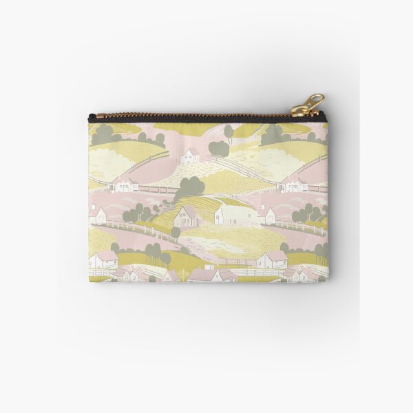 Item preview, Rolling hills pink yellow and green hilly landscape pattern designed and sold by Kentala.
