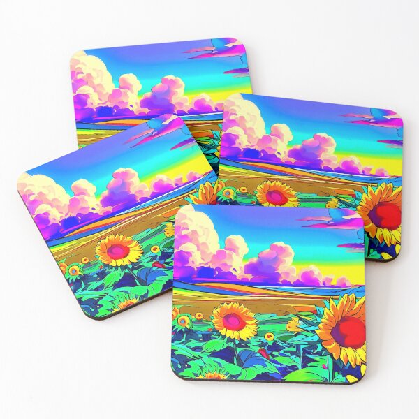Item preview, Field of Sunflowers Pop Art Landscape designed and sold by LaRoach Digital Arts.