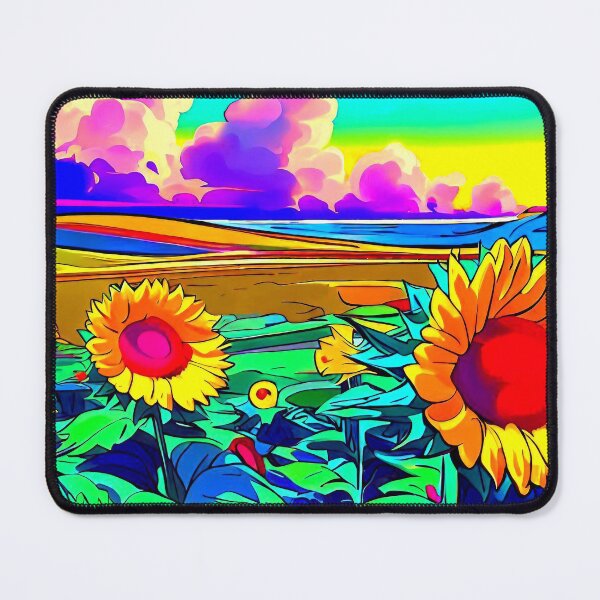 Item preview, Field of Sunflowers Pop Art Landscape designed and sold by LaRoach Digital Arts.