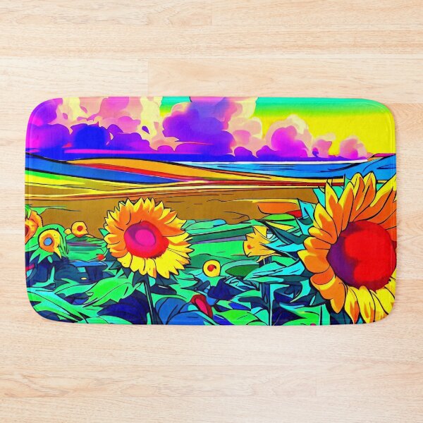 Item preview, Field of Sunflowers Pop Art Landscape designed and sold by LaRoach Digital Arts.