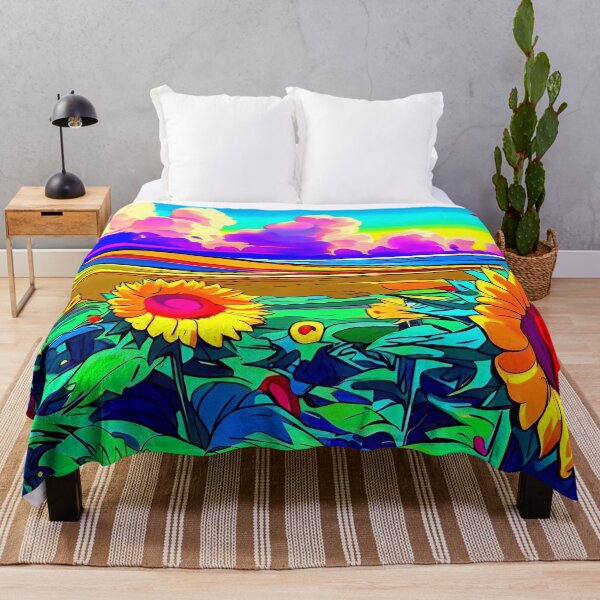 Item preview, Field of Sunflowers Pop Art Landscape designed and sold by LaRoach Digital Arts.