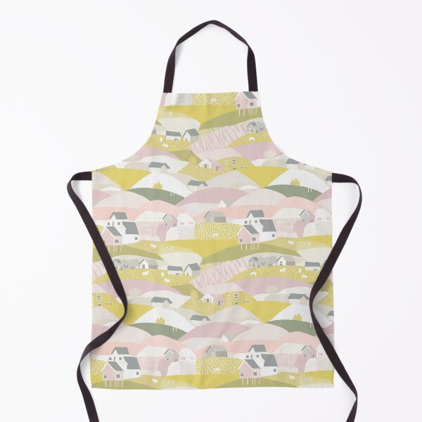 Item preview, Rolling hills pink yellow and green hilly landscape pattern designed and sold by Kentala.