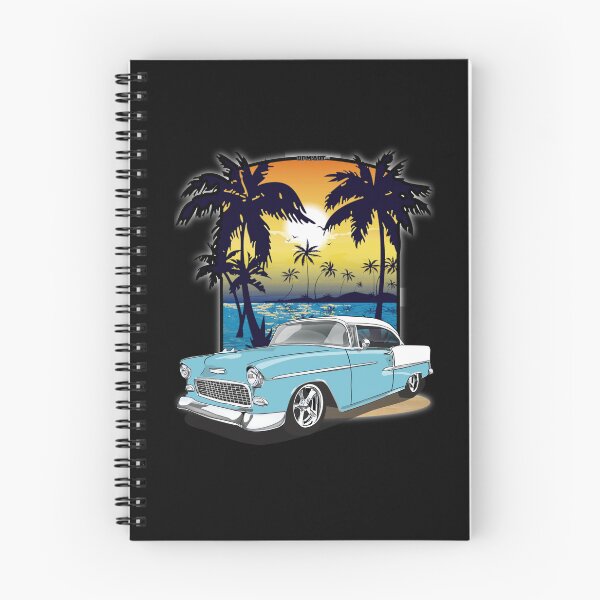 Item preview, 1955 Skyline Blue and White Chevy Bel Air California Beachin Print designed and sold by RPM-ART.