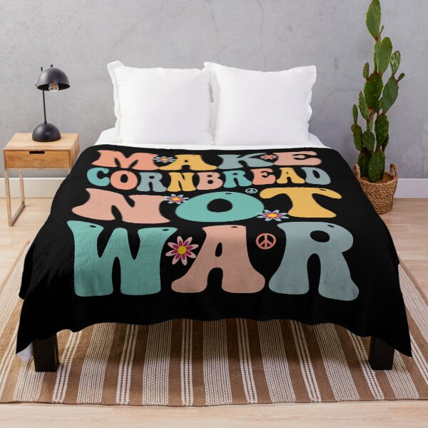 Item preview, Make Cornbread Not War Funny Vintage Groovy Retro Baking designed and sold by dbreeze10.