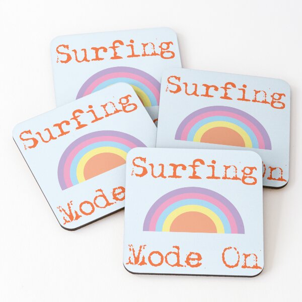 Item preview, Surfing Mode On Beach Vacation Rainbow Good Vibes designed and sold by chivedesign.