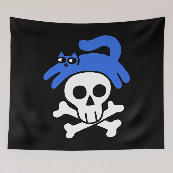 Item preview, Cat and Skull and Crossbones designed and sold by obinsun.