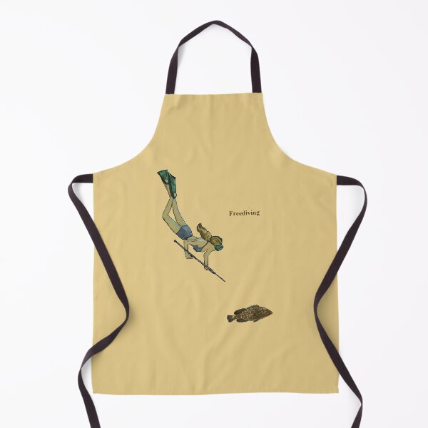 Item preview, Vintage Spearfishing Freediving Woman Diver with a Fish URM designed and sold by urmaddad.
