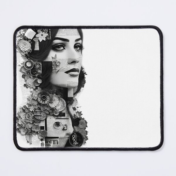 Item preview, Woman on Collage of book, magazine designed and sold by Inked-Attire.