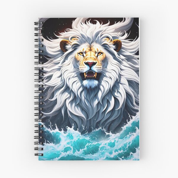 Item preview, Majestic white lion emerges from the sea designed and sold by RK - Shop.