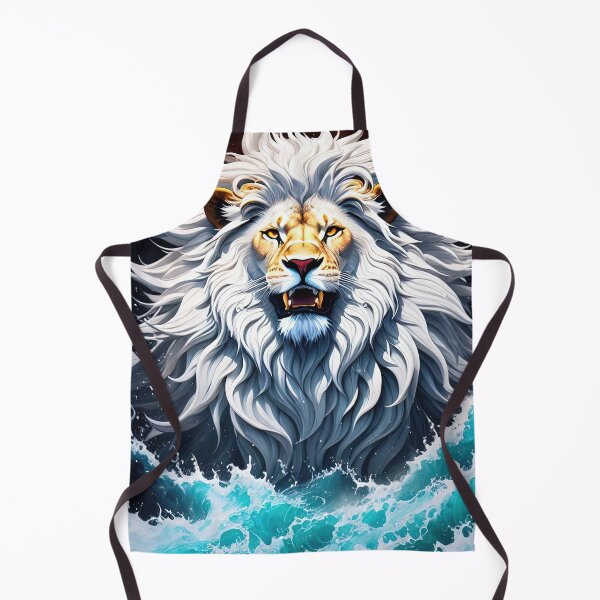 Item preview, Majestic white lion emerges from the sea designed and sold by RK - Shop.