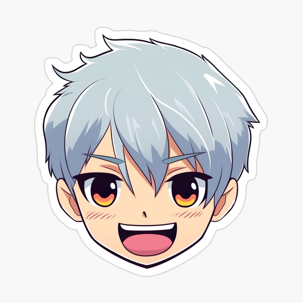 Happy Anime Face Emoji - Anime Stickers