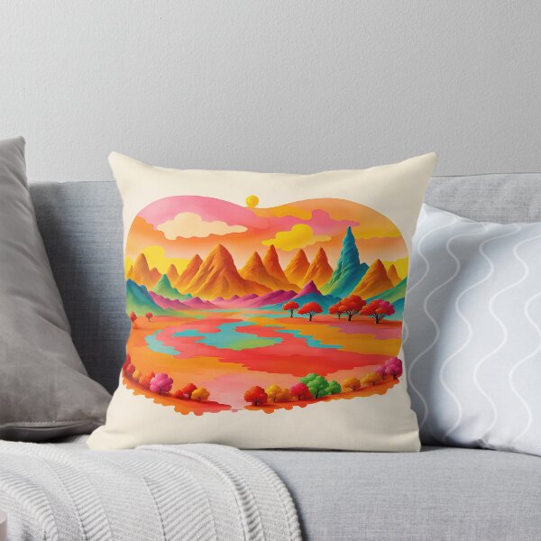 Item preview, Colorful vibrant fantasy landscape designed and sold by RK - Shop.