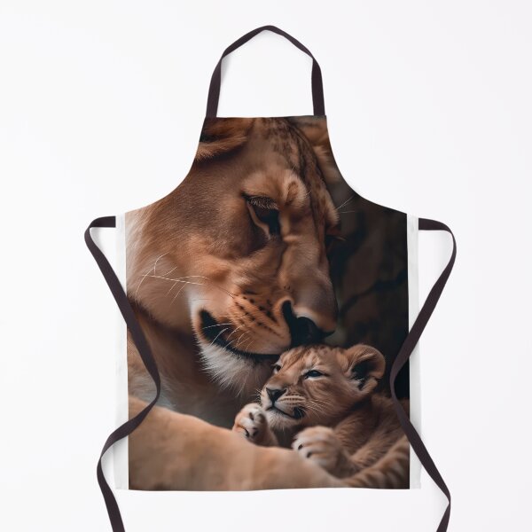 Item preview, A Mother's Love in the Wild: The Majesty of a Lioness and Her Cub designed and sold by EmeraldeaArt.