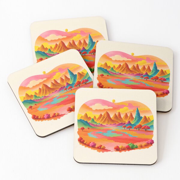 Item preview, Colorful vibrant fantasy landscape designed and sold by RK - Shop.