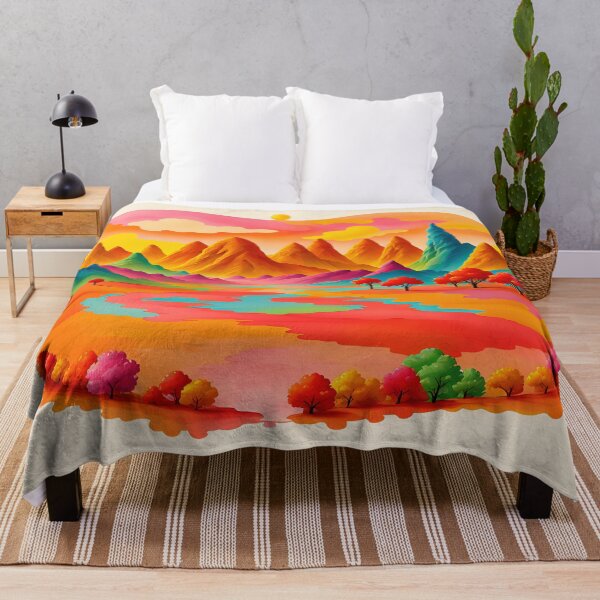 Item preview, Colorful vibrant fantasy landscape designed and sold by RK - Shop.