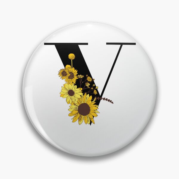 Item preview, Sunflower Monogram V designed and sold by Coffee Lifestyle.