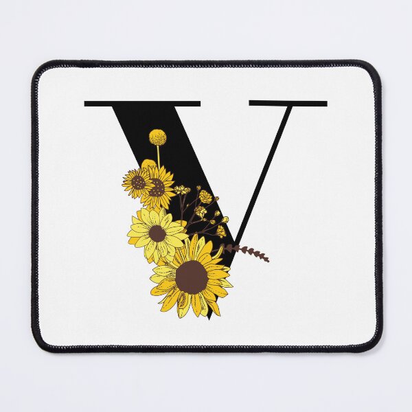 Item preview, Sunflower Monogram V designed and sold by Coffee Lifestyle.