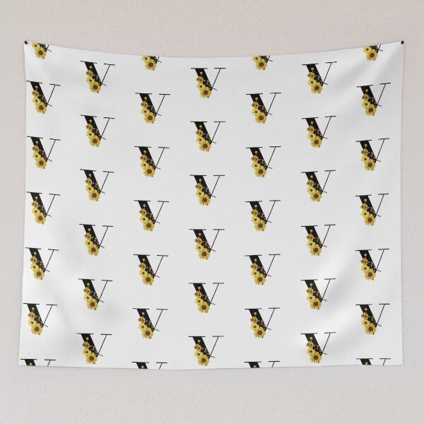 Item preview, Sunflower Monogram V designed and sold by Coffee Lifestyle.