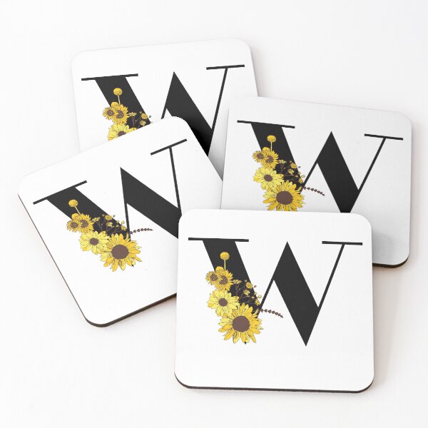 Item preview, Sunflower Monogram W designed and sold by Coffee Lifestyle.