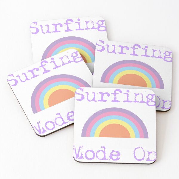 Item preview, Surfing Mode On Beach Vacation Rainbow Good Vibes designed and sold by chivedesign.