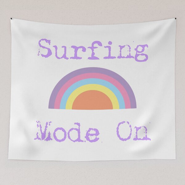 Item preview, Surfing Mode On Beach Vacation Rainbow Good Vibes designed and sold by chivedesign.