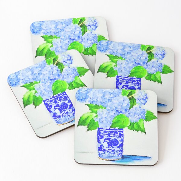 Item preview, Hydrangea in chinoiserie jar designed and sold by SophieClimaArt.