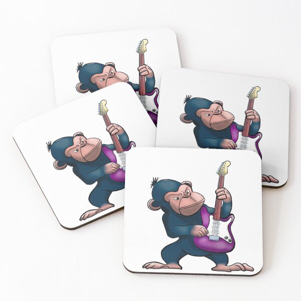 Artikelvorschau, Ape rockt auf der Gitarre entworfen und verkauft von Top Dog Tees.